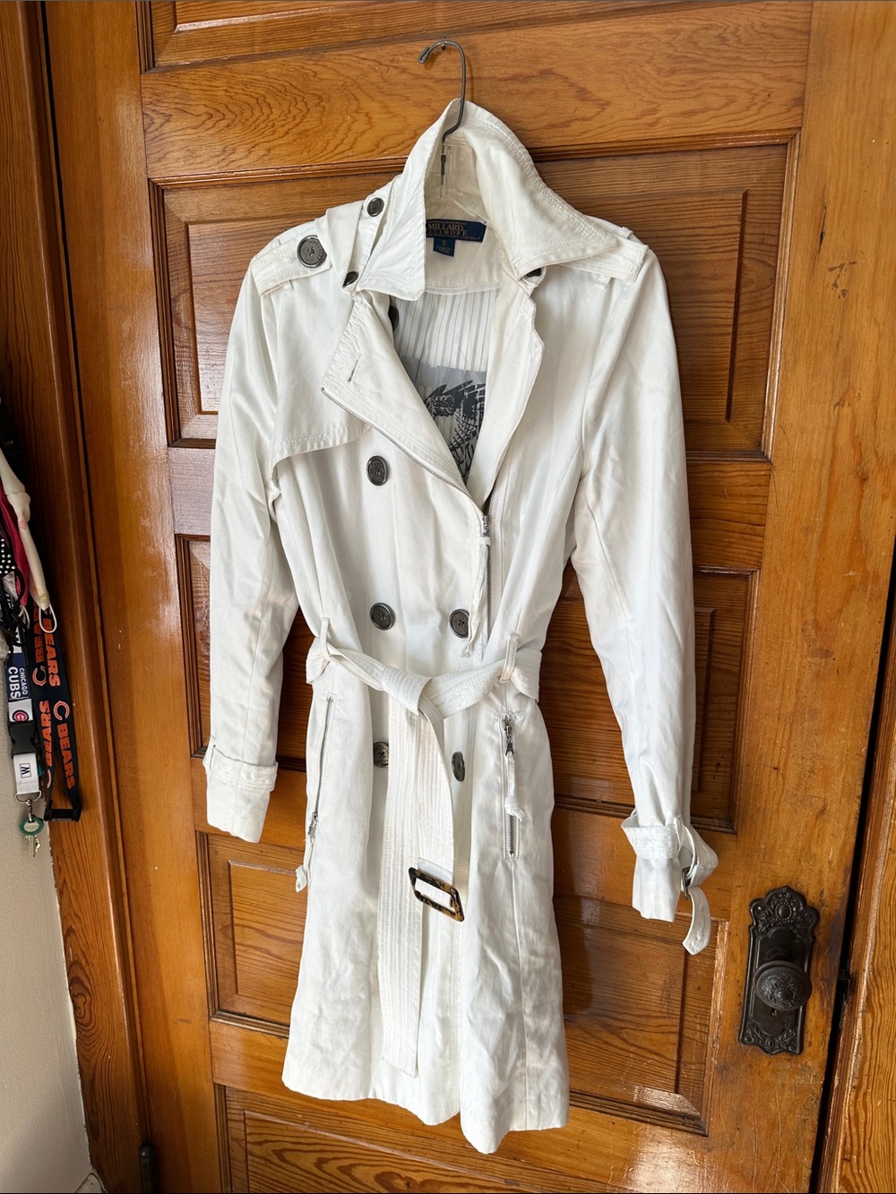 🔥Millard Fillmore Los Angeles for Anthropologie White Trench Coat🔥